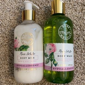 Brand New Bath & Body Works Rose Water Body Milk and Body Wash